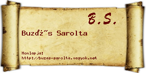 Buzás Sarolta névjegykártya
